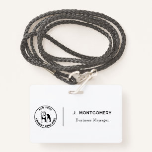 Minimalist Business Logo Vet Tech Employees ID Badge