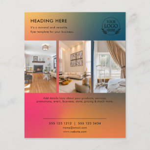 Minimalist Business Marketing Flyer   Logo & Photo