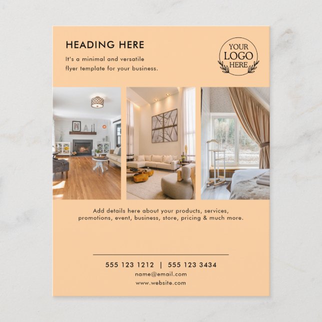 Minimalist Business Marketing Flyer | Logo & Photo (Front)