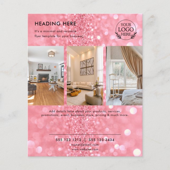 Minimalist Business Marketing Flyer | Logo & Photo (Front)