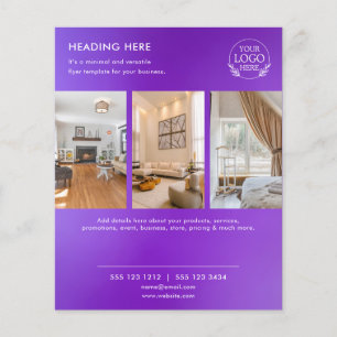 Minimalist Business Marketing Flyer Logo & Photo