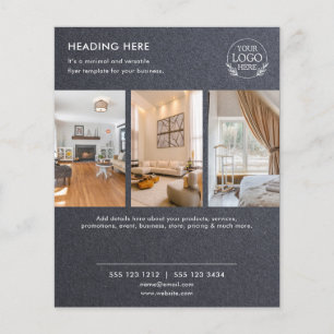Minimalist Business Marketing Flyer Logo & Photo