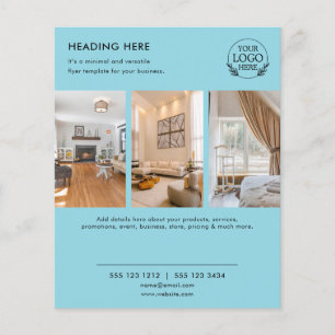Minimalist Business Marketing Flyer Logo & Photo