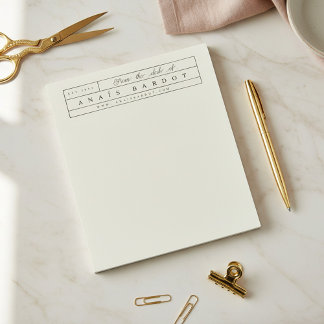 Minimalist Business Notepad Chic Elegant Woman