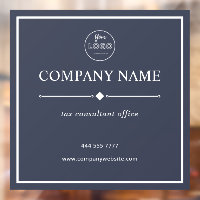 Minimalist Business Office with Logo White on Grey