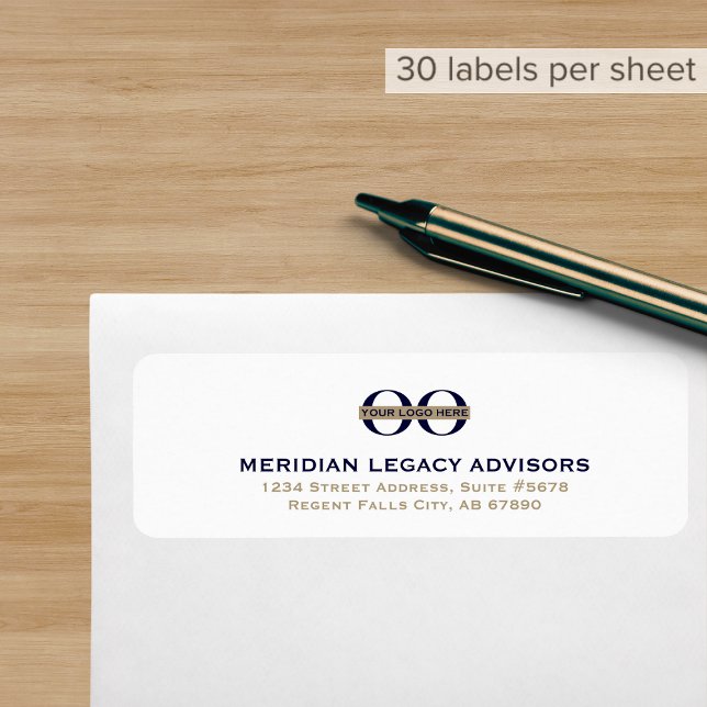 Minimalist Business Return Address Label with Logo (Creator Uploaded)