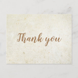 Minimalist Business Thank You Rustic Postcard