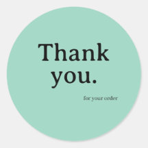 Minimalist Business Thank You Sticker