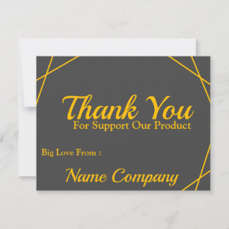 Minimalist but Elegant Thankyou Card