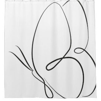 Minimalist Butterfly Shower Curtain