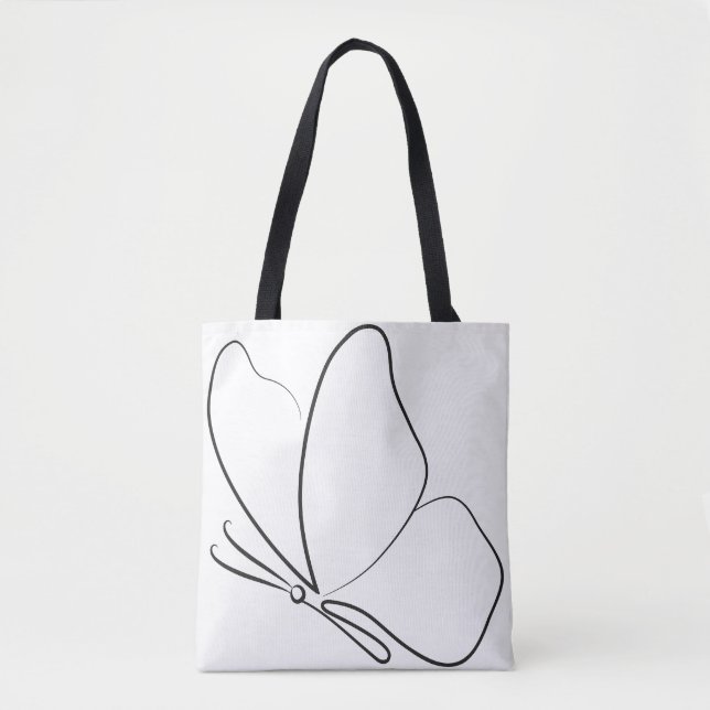 Minimalist Butterfly tote Bag (Front)
