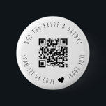 Minimalist Buy The Bride A Drink QR Code 6 Cm Round Badge<br><div class="desc">Modern and elegant design printed Minimalist Buy The Bride A Drink QR Code button that can be customised with your text. Please click the "Customise it" button and use our design tool to modify this template. Check out the Graphic Art Design store for other products that match this design!</div>