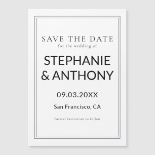 Minimalist BW Monogram Wildflower Wedding