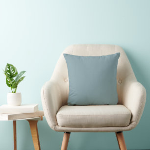 Minimalist Cadet Grey Bluish Cyan Solid Colour Cushion