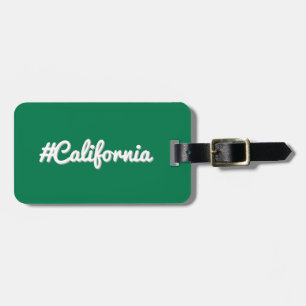 Minimalist California Hashtag – Nature-Inspired Luggage Tag