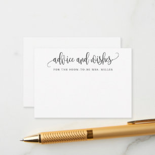 Minimalist Calligraphy Advice and Wishes Card