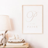 Minimalist Calligraphy Alphabet Nursery Poster