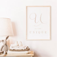 Minimalist Calligraphy Alphabet Nursery Poster
