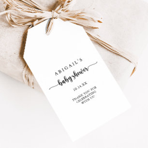 Minimalist Calligraphy Baby Shower Gift Tags
