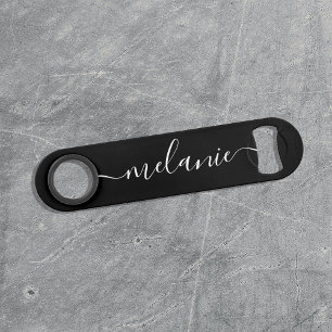 Minimalist Calligraphy Black White Bridesmaid Gift