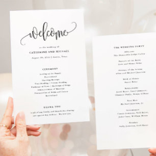 Minimalist Calligraphy Black + White Paper Program