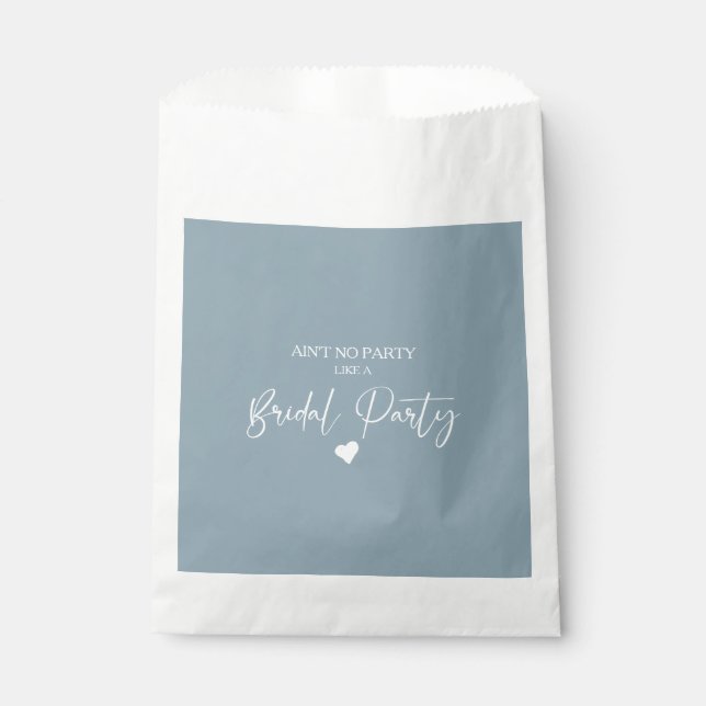 Minimalist Calligraphy Bridal Party  Favour Bags (Front)