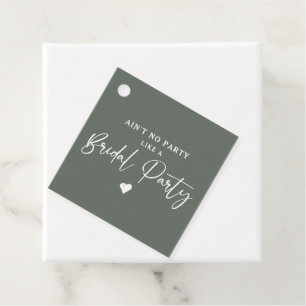 Minimalist Calligraphy Bridal Party Favour Tags