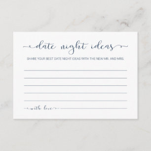 Minimalist Calligraphy Date Night Idea Cards