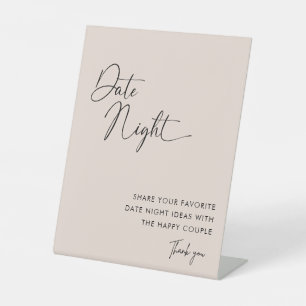 Minimalist Calligraphy Date Night Ideas Sign