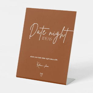 Minimalist Calligraphy Date Night Ideas Sign
