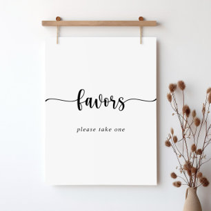 Minimalist Calligraphy Favours Sign