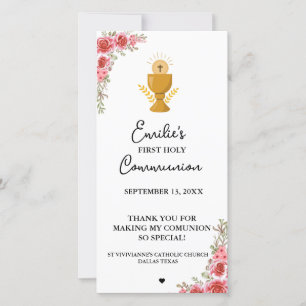 Minimalist Calligraphy First Holy Communion Prayer