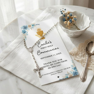 Minimalist Calligraphy First Holy Communion Prayer