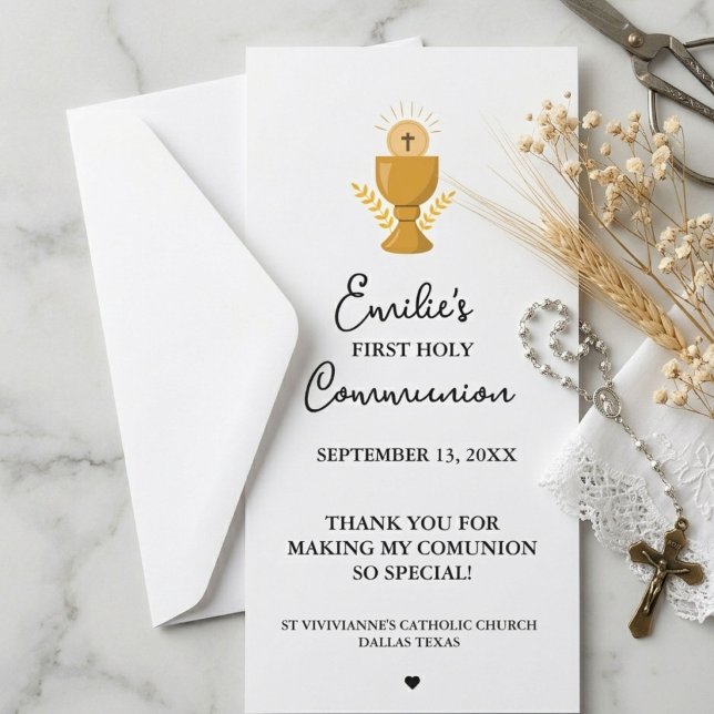 Minimalist Calligraphy First Holy Communion Prayer (Creator Uploaded)