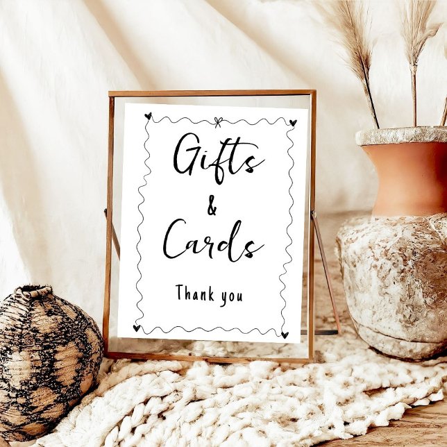 Minimalist Calligraphy Gift and Cards wedding sign (Creator Uploaded)
