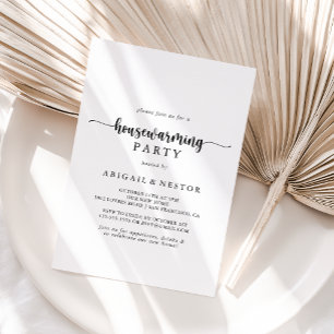 Minimalist Calligraphy Housewarming Party  Invitation