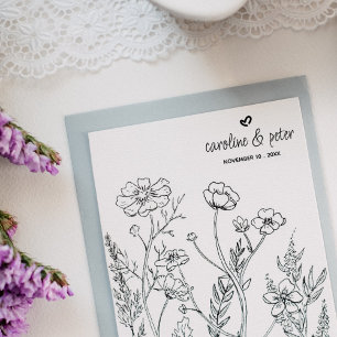 Minimalist Calligraphy Lettering Save the Date Rubber Stamp