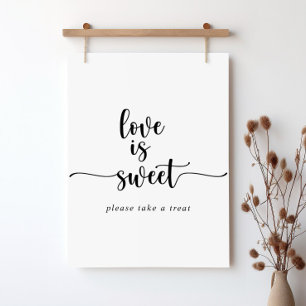 Minimalist Calligraphy Love Is Sweet Sign