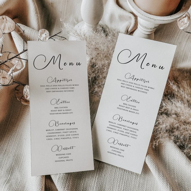 Minimalist Calligraphy Menu (Creator Uploaded)