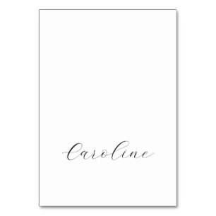 Minimalist Calligraphy Name Elegant Place Card