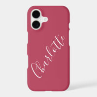 Minimalist Calligraphy Personalised Name Magenta