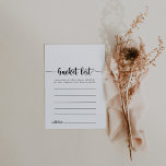 Minimalist Calligraphy Simple Bucket List Cards<br><div class="desc">These minimalist calligraphy simple bucket list cards are the perfect activity for a simple wedding reception or bridal shower. The simple and elegant design features classic and fancy script typography in black and white. Change the wording to suit any life event. Bucket list sign is sold separately.</div>
