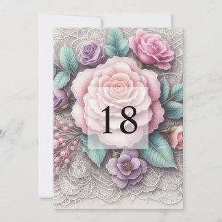 Minimalist calligraphy text birthday party  invitation