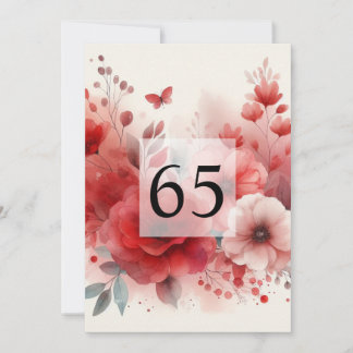 Minimalist calligraphy text birthday party  invitation