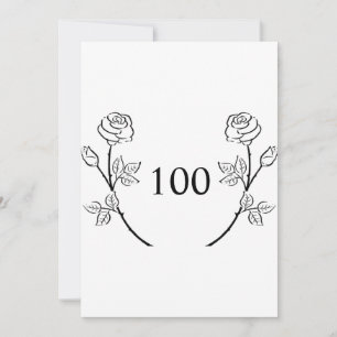 Minimalist calligraphy text birthday party  invitation