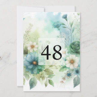 Minimalist calligraphy text birthday party  invitation