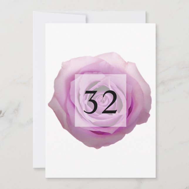 Minimalist calligraphy text birthday party  invitation (Front)