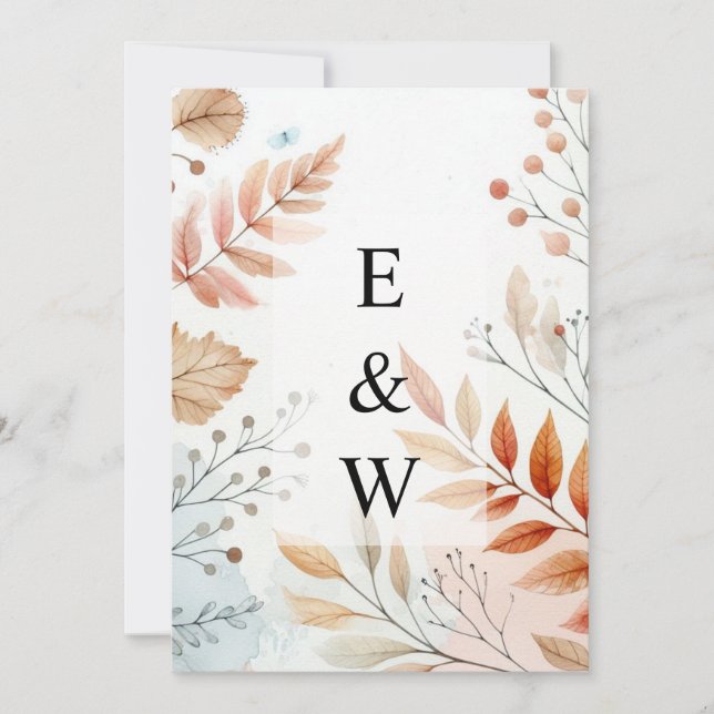 Minimalist calligraphy text  invitation (Front)