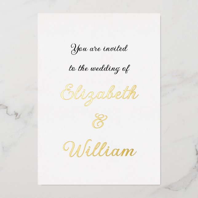 Minimalist calligraphy text  invitation (Front)