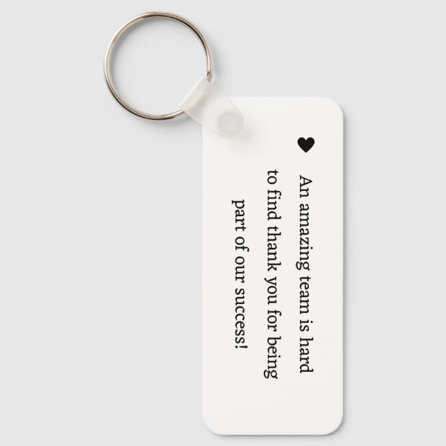 Minimalist calligraphy thank you appreciation gift key ring (Front)